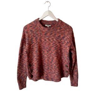 Madewell Space-Dyed Birchmont Side Button Pullover Sweater Size Small